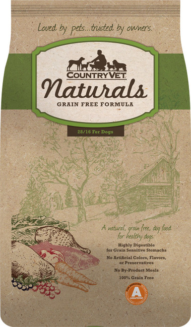 Country Vet Naturals Healthy Dog, Grain-Free,  28/16, 30#