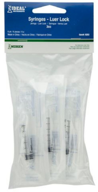 3cc Syringe with 22G x 1" Needle 3 pk