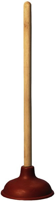 Waxman 6" Plunger With 19" Wooden Handle