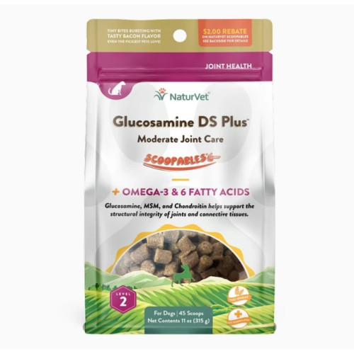 NaturVet Glucosamine DS Plus, Moderate Joint Care For Dogs