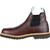 Georgia Boot Men's High Romeo GR500 in brown full-grain leather, featuring pull tabs and twin gore panels for easy slip-on access