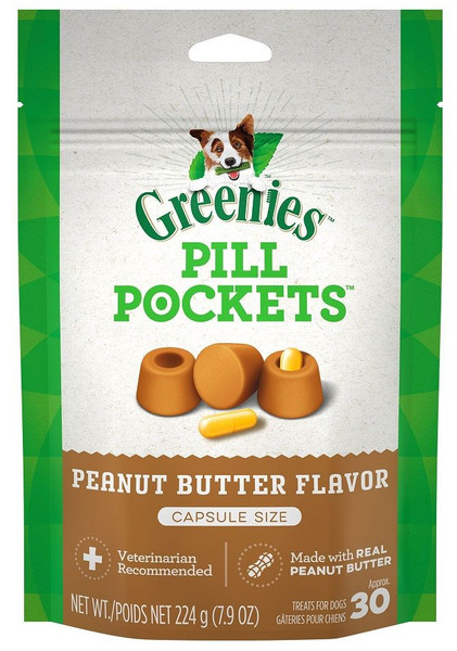 Greenies Canine Pill Pockets Peanut Butter Capsule 7.9oz