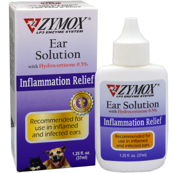 Zymox Ear Solution with 0.5-Percent Hydrocortisone 1.25-Ounce