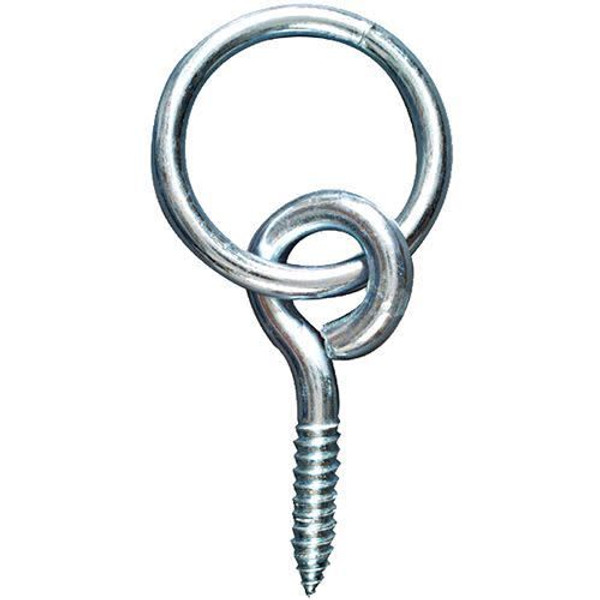 N220-657 Hitching Ring With Screw Eye 3/8 By 3-1/2 Inch Zinc Plated Steel