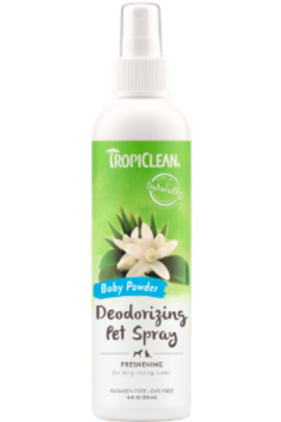 Tropiclean Natural Pet Spray 8 oz. Baby Powder