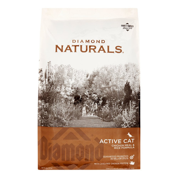 Diamond Naturals Active Cat Chicken Meal & Rice Formula – 18 lb bag