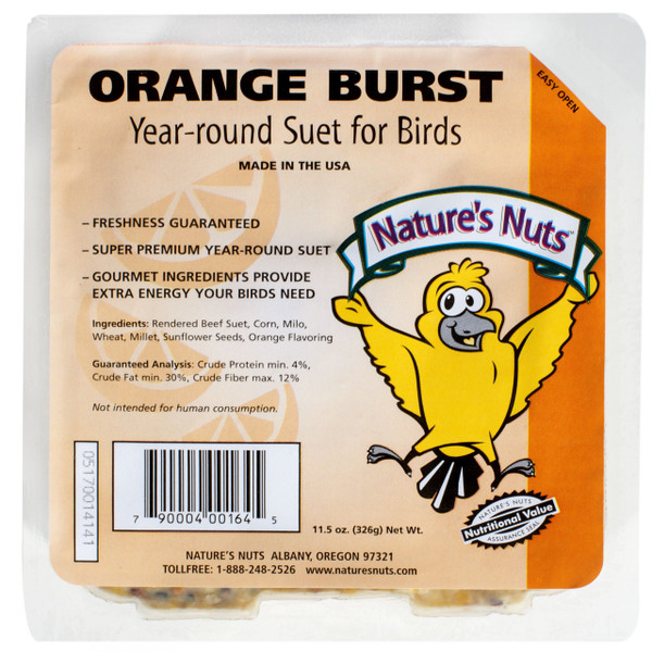 Nature's Nuts Orange Burst Suet Cakes