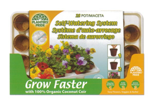PlantBest Greenhouse Kit 28 Coconut Coir Pots, Self-Watering System  (3459)