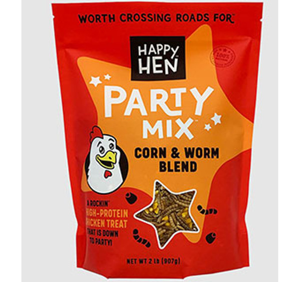 Happy Hen Party Mix, Corn & Worm Blend, 2 lb