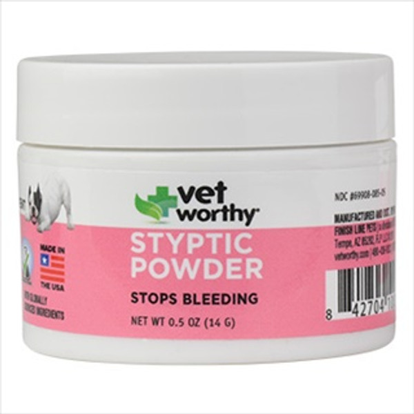 Vet Worthy Styptic Powder (Stops Bleeding), 0.5 oz