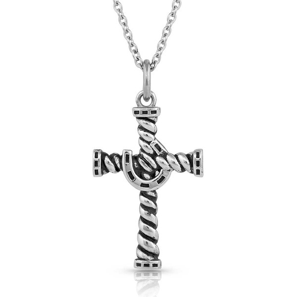Montana Silversmiths Cross Horseshoe Necklace (NC5317)