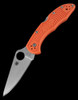 Spyderco Delica 4 Flat Ground Orange