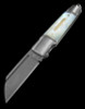 Andre de Villiers Micro Butcher MOP Damascus Folding Knife