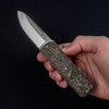 Maserin Silver 410 Fat Carbon "Gold Dark Matter" Folding Knife