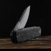 Maserin Silver 410 Fat Carbon Damascus Folding Knife