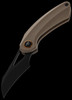 Twisted Assisted Bestech Bihai Black PVD Folding Knife Tan
