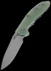 Hinderer XM-18 Slicer Folding Knife Translucent Green