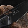 Real Steel Bullet Fat Carbon Purple Haze Folding Knife
