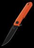 Twisted Mini Dundee Black G10 DLC Folding Knife Orange