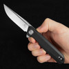 Twisted Mini Dundee Black G10 Satin Folding Knife Black