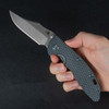 Hinderer XM-18 3.5" Bowie G10 Black Blue Folding Knife