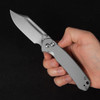 CJRB Bowie Pyrite Titanium Folding Knife