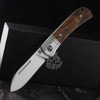 QSP Hedgehog Spear Point Bocote Wood Folding Knife