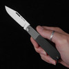 Real Steel Barlow RB-3 Clip Point Black Folding Knife
