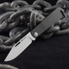 Real Steel Barlow RB-3 Clip Point Black Folding Knife