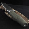 Lionsteel Acha Green Burlap Micarta Fixed Blade