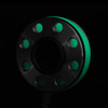 Ru Titley Titanium 8 Hole Bead Green 16mm
