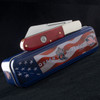 Queen Smooth Red Bone 1 Blade Barlow Folding Knife