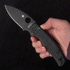 Spyderco Shaman Salt Blk G10 Black Folding Knife