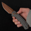 Kizer T1 BD Norplex UltreX Micarta Sunset PVD Folding Knife