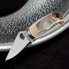 Spyderco Bug Nickel Silver Abalone Folding Knife