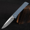 1881 Knife Works Route 66 Blue Tumbled Drop Point Folding Knife