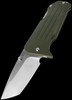 1881 Knife Works Broadway OD Green Tumbled Tanto Folding Knife