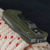 1881 Knife Works Lombard OD Green Tumbled Drop Point Folding Knife
