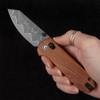 Civivi Yonder Damast Guibourtia Wood Folding Knife