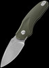 Twisted Assisted Fortis Drop Point Stonewashed Folding Knife OD Green