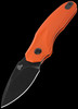 Twisted Assisted Fortis Drop Point Blackwash Orange Folding Knife