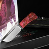 Jack Wolf Knives Pioneer FIXedc Red Abalone Fixed Blade