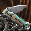 Spartan Pandia Stonewashed Ronin Fire Damast Folding Knife