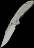 Hinderer XM-18 3.0 Bowie Translucent Green G10 Stonewashed Folding Knife