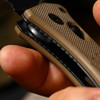 Kizer Aegis T Part Serrated Tan PVD Folding Knife