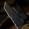 Kizer Aegis T Part Serrated Tan PVD Folding Knife