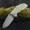 Hinderer NF Spanto Battle Bronze Trans Green Folding Knife