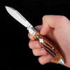 RoseCraft Tanasi Lake Tear Drop Dapper Jigged Bone Folding Knife