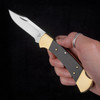 Buck 112 Slim Heritage Elite Ebony Brass Folding Knife