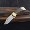 Buck 112 Slim Heritage Elite Ebony Brass Folding Knife